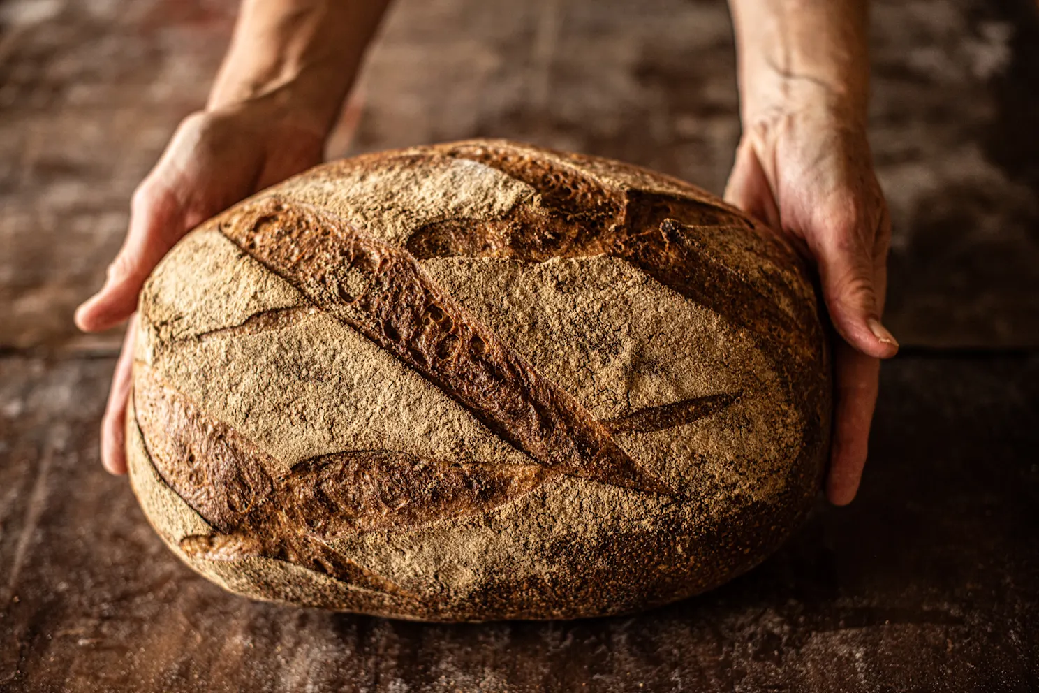 Sourdough bread at Redbrick bakery, Trentham, Victoria